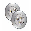 Amertac AmerTac 241785 35 Lumens Silver LED Utility Light; White - Pack of 2 241785